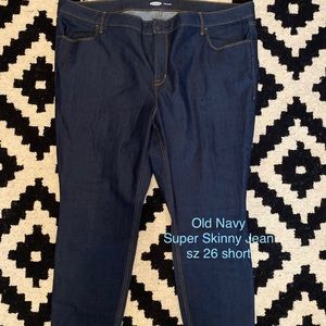 Plus sz 26 short Old Navy Super Skinny Jean